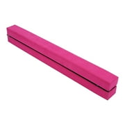 Balance Beam Qiilu 7FT Folding Floor Balance Beam Gymnastics Beam Training Equipment For Gymnastics Beginners Suspension beam Pink