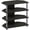 Espresso/Black, variant on Wooden TV Stand with Columbia Walnut/Black Finish and Easy Assembly