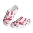 thumbnail image 2 of Lsque Valentine Gnomes Pattern Womens Comfort Cotton on Scuff With Memory Foam and Anti-skid Sole Slipper-37/38, 2 of 7