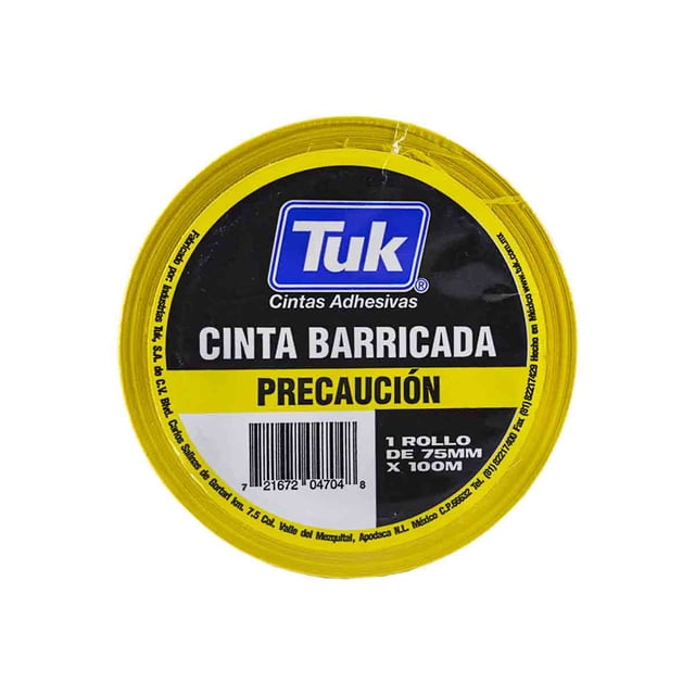 Cinta Barricada Tuk Precaucion 75mm x 100m Amarillo