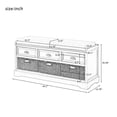 thumbnail image 3 of Newboti Furniture Homes Collection Wood Storage Bench with 3 Drawers and 3 Baskets 53860, 3 of 8