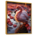 thumbnail image 2 of Designart "Flamingo Paradise Reverie I" Animals Flamingo Floater Framed Canvas Prints, 2 of 5