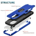 thumbnail image 6 of Petocase for iPhone 13 Pro Max Case,Heavy Duty Full Body Rugged Shockproof Kickstand with 360° Ring Holder Support Car Mount Phone Cover for iPhone 13 Pro Max,Blue, 6 of 7