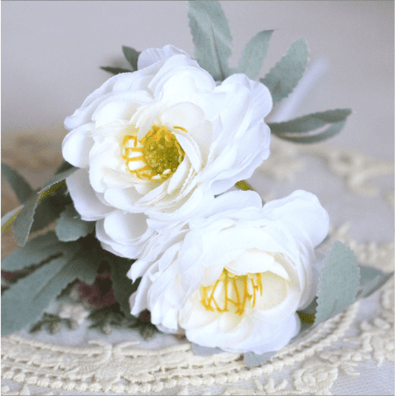 Zhuge 6pcs Rose Artificial Flowers, Fake flowers, Flores Artificiales Para, Wedding Decor
