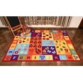 thumbnail image 2 of Furnish My Place Indoor Area Rug for kids - 4 ft. 4 in. x 6 ft. 9 in., Multicolor, ABC With Numbers Rug with Jute Backing, 2 of 3
