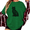 1-Green, variant on Women's Green Abstract Thread Art Whiskers Graphic Short Sleeve T-Shirt Casual Summer Top