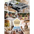 thumbnail image 5 of Deer Bear Table Cloth, Retro Farmhouse Trees Forest Wooden Grain Waterproof Tablecloth for Square Tables, Reusable Washable Fabric Table Cover for Restaurant Kitchen Dining Tables 60"x60", 5 of 6