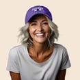 thumbnail image 4 of Dalix Hockey Mom Embroidered Womens Cotton Dad Hat Baseball Cap Adjustable in Purple, 4 of 5