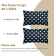 thumbnail image 2 of 4th of July Patriotic Pillow Covers 12x20 Inch Set of 2 American Stars Blue Decorative Pillow Cases Memorial Independence Day Linen Cushion Case Farmhouse Home Decor For Sofa Couch Porch Outdoor, 2 of 6