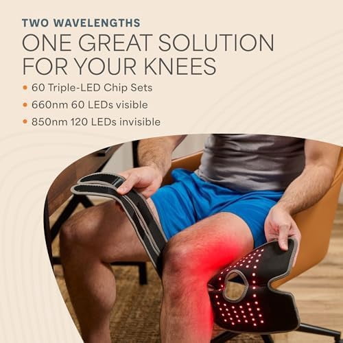 LifePro Vibration & Red Light Knee Wrap – Adjustable, Portable Wellness Support for Comfort & Relaxation