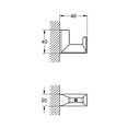 thumbnail image 4 of Grohe 40782000 Selection Cube Robe Hook, Starlight Chrome, 4 of 4
