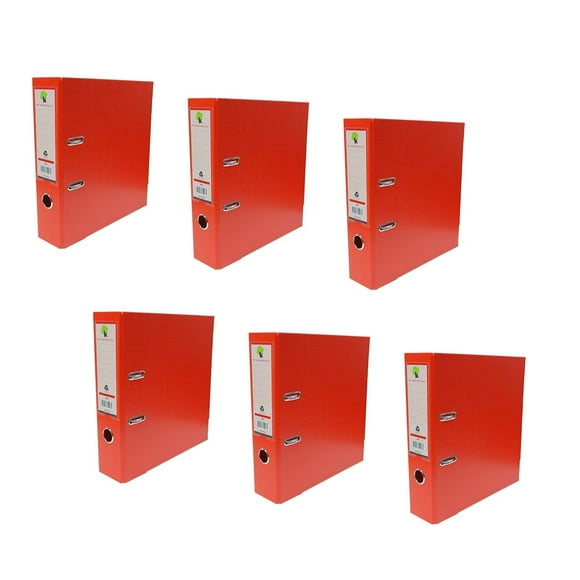 Carpeta Registrador Forrado PVC Techmakro Carta Rojo 6 Pz