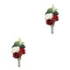 thumbnail image 2 of Billuyoard 5 piezas de flores de boda ramillete de muñeca seguro y reutilizable para hombres Boutonniere broche Artificial rojo Rojo 2Conjunto, 2 of 6