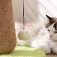 thumbnail image 4 of Cute Mushroom Cat Scratching Post with 100% Sisal Covered Scratching Post & Pompoms Cat Toy, 4 of 8