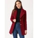 thumbnail image 2 of Abrigo de botones Allegra K con Cuello Chal Rojo L, 2 of 6