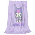 thumbnail image 4 of Kuromi And My Melody Fleece Blanket Super Soft Cozy Throw Blanket 50"X40", Lightweight Fuzzy Comfy Flannel Blanket Warm Plush Throw Blankets For Couch, Sofa, Bed, 4 of 7