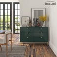 thumbnail image 3 of Boyel Living 6 Drawer Dresser for Bedroom, Green 6 Chest of Drawers Storage Cabinet Wood Dresser for Closet for Living Room, Bedroom, 3 of 10