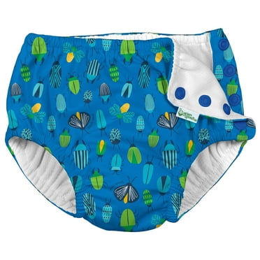 i Play Boys Reusable Absorbent Baby Swim Diapers Navy Fish Geo 6 Months