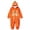 Orange#9527, variant on BOOMNY Halloween Unisex Men Womens Flannel Onesie Pajamas Hallowmas Bowknot Graphic Long Sleeve Hooded Pjs Jumpsuit Cozy Warm Loungewear Homewear