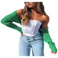 thumbnail image 4 of Women Ultra-short Knitted Sweater Coat, 4 of 9