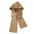 thumbnail image 4 of MESSUEN Hooded Shawl Long Shawl Knit Scarf Women's Cape Woman Scarf Womens Scarfs Scarf for Women Winter Khaki One Size, 4 of 4
