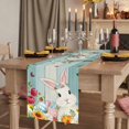 thumbnail image 2 of Table Runners 90 Inches Long Dress Scarves, Easter Farmhouse Coffee/Dining/Kitchen Table Runner for Living Room, Spring Watercolor Bunny Eggs Tulip Wooden Grain 13x90 Inch, 2 of 9