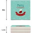 thumbnail image 3 of FMSHPON Merry Christmas Red Stock Set of 6 Coaster for Drinks, Absorbent Ceramic Stone Coasters Cup Mat with Cork Base for Home Kitchen Room Coffee Table Bar Decor, 3 of 4