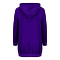 thumbnail image 6 of Breezora Womens Oversized Full Zip Hoodie Long Sleeve Loose Warm Sweatshirt Fall Winter Pullover With Pockets XXXXL Size Purple, 6 of 9