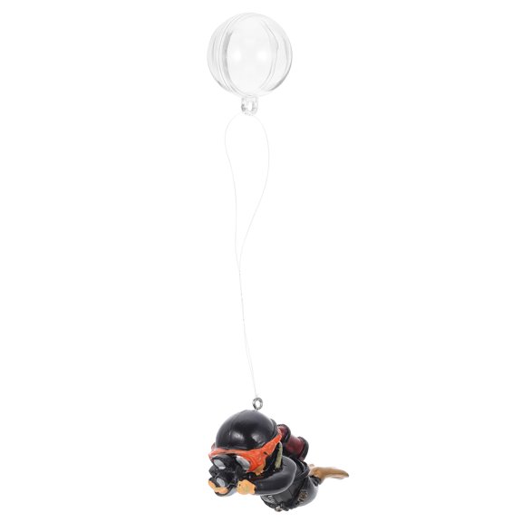 FOMIYES Realistic Black PVC Aquarium Diver Ornament for Fish Tank Micro Landscape Adornment