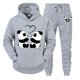 thumbnail image 2 of Conjunto de chándal con capucha para mujer, ropa deportiva con estampado de animales bonitos, chándal con capucha y pantalones deportivos, 2 of 5