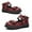 Wine Red, variant on Japanese Sweet Lolita Faux Leather Shoes Student Uniform Cute Bowknot Round Toe Buckle Strap Kawaii Cosplay Maid Strappy Oxford Shoes