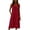 Red, variant on Womens Cotton Summer Dresses Sleeveless Button Midi Dress Casual Loose Fit Solid Color Beach Sundress with Pockets White