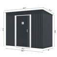 thumbnail image 7 of 4.2 x 9.1 Ft Outdoor Garden Storage Shed, Yard Storage Metal Tool with Lockable Doors Vents, Storage House for Patio, Lawn, Backyard,Dark Gray, 7 of 7