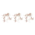 thumbnail image 4 of Qarigey 4 piezas de peinetas de flores para boda, tocados para mujer, tocado de novia, adorno de vestir para mujer, accesorio de joyería rosa Type1 NO1, 4 of 6