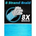 thumbnail image 2 of BLUEWING Braided Fishing Line 8 Strands PE Braid Fishing Lines Thin Diameter & Abrasion Resistant Fishing String for Saltwater Fishing 65LBS 3000YD Blue, 2 of 6