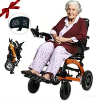 Lightweight Electric Wheelchair, Foldable 24V 23AH 500W Power,Elderly Leg support Wheelchair, Dual Motors, All Terrain