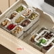 thumbnail image 1 of Rejillas Bandeja para Servir Dividida Caja de Almacenamiento Caja Separadora de Condimentos Subformato Portátil Caja de Alimentos para Frutas y Refrigerios para Mantener Frescos B, 1 of 5