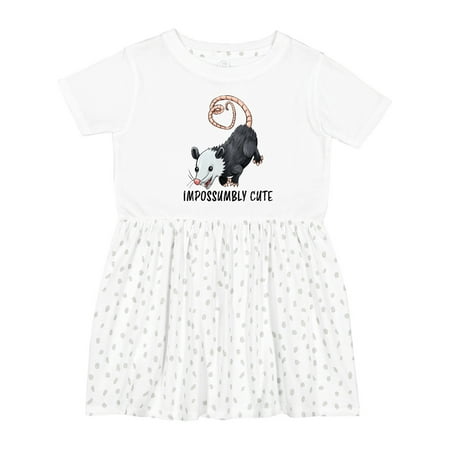 

Inktastic Impossumbly Cute- Possum Pun Girls Toddler Dress