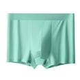 thumbnail image 2 of zeranth Men Underpants Solid Color Soft Mid Waist Elastic Seamless Thin Smooth Anti-septic Moisture-wicking U Convex Pounch Quick Dry Men Boxers Underwear, 2 of 7