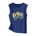 thumbnail image 4 of JJHGVB Sleeveless Tops sleeveless shirts for women Beach Vests Long Tank Tops Tank Tops Lounge Blouse womens sleeveless tops Gauze Shirts for Women Flowy Tank camisole tops for women Navy 2XL, 4 of 4