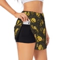 thumbnail image 2 of Disketp Cute Cartoon Bees Print Women's Shorts Workout Shorts for Athletic Gym Running Shorts with Phone Pockets, 2 of 8