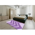 thumbnail image 5 of Ahgly Company Machine Washable Indoor Square Transitional Blossom Pink Area Rugs, 5' Square, 5 of 7
