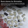 thumbnail image 4 of Crocon Golden Pyrite Rectangle Shape Gemstone Runes with Elder Futhark Alphabet Engraved 25 pcs Rune Set Crystal Divination Healing Chakra Reiki Runes Set with a Pouch Size : 20-25mm, 4 of 8
