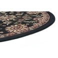 thumbnail image 5 of Transitional Area Rug (5'3'' Round) Oriental Black, Brown Indoor Round Easy to Clean, 5 of 6