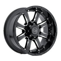 Black Rhino Sierra 20X9 6X135 12Et 125.1Cb Gloss Black W/ Milled Spokes Wheel