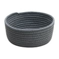 thumbnail image 3 of Cesta de almacenamiento tejida, cesta tejida de mesa, contenedor de diseño nórdico, decoración portátil, organizador de artículos diversos, caja de Gris oscuro, 3 of 8