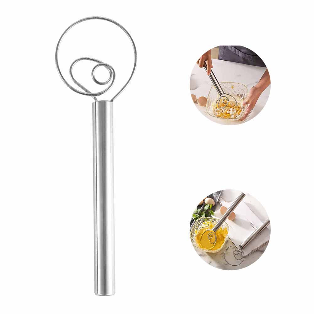 Coil Hand Stirrer Flour Mixer 304 Stainless Steel Egg Beater Flour