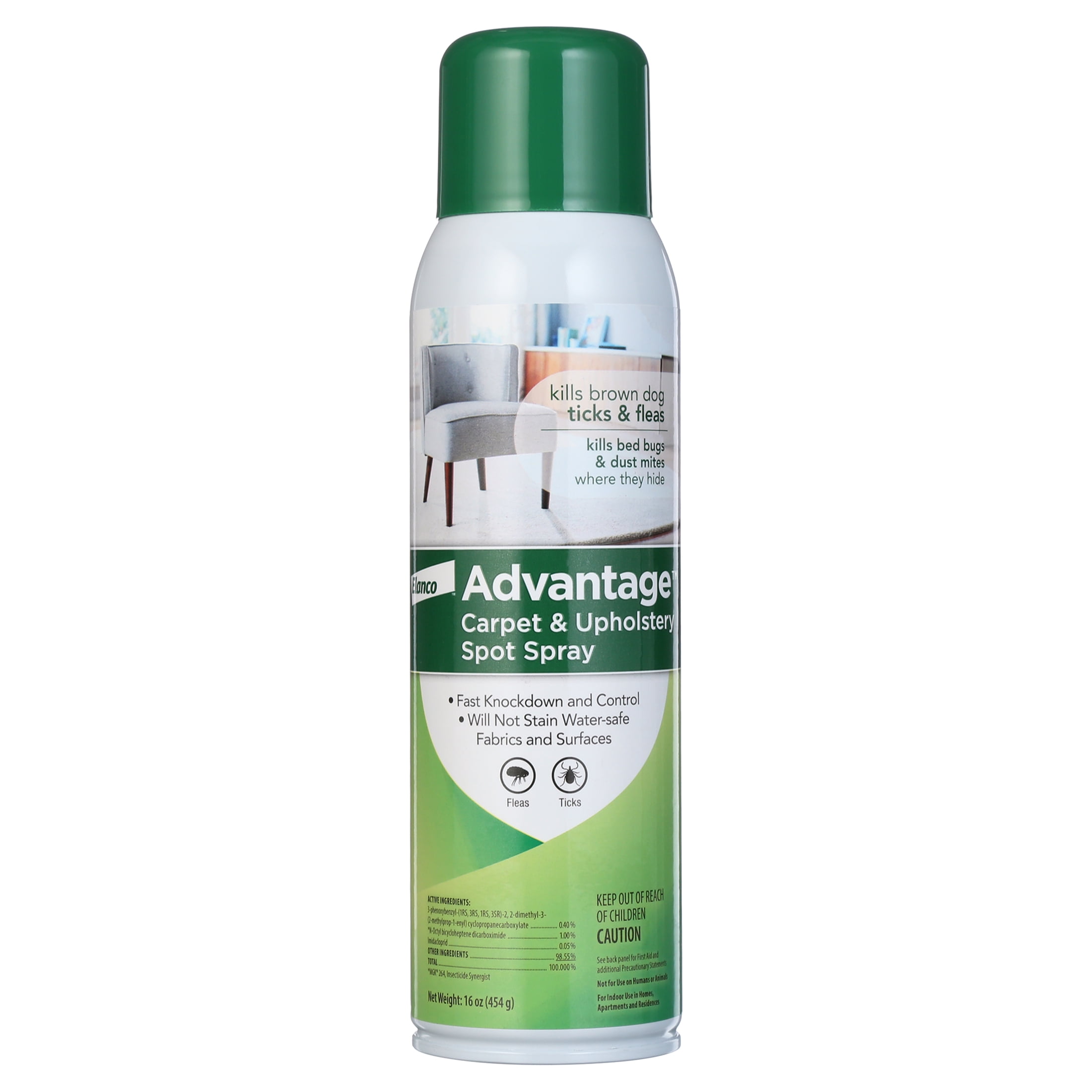 Advantage Flea, Tick and Bedbug Carpet and Upholstery Spot Spray, 16 oz