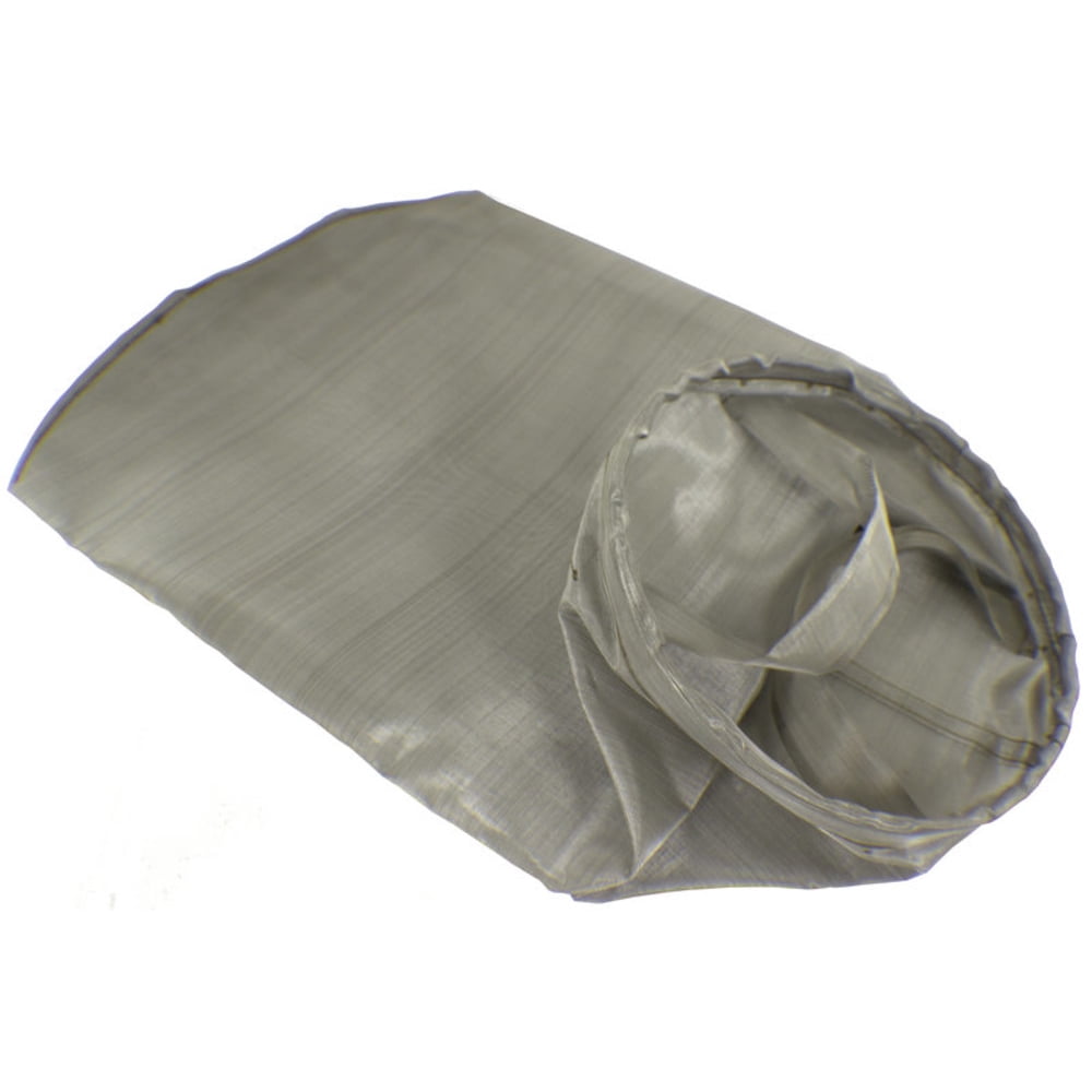 304 Stainless Steel Filter Bag 7" x 16" 100 Mesh / 149 Micron Welded SUS304 Ring Dual SS304
