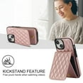 thumbnail image 3 of Allytechgroup Premium Phone Case for Apple iPhone 14, Wallet iPhone 14 Case with Card Holder, Crossbody Strap, Stand Feature, Shockproof PU Leather RFID Blocking Cover,Rosegold, 3 of 8